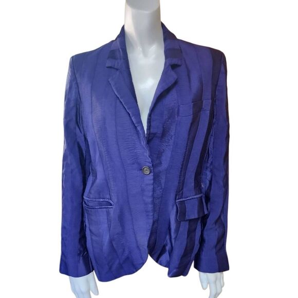 Câllas Navy Blue Striped James Blazer (42) - Picture 5 of 11